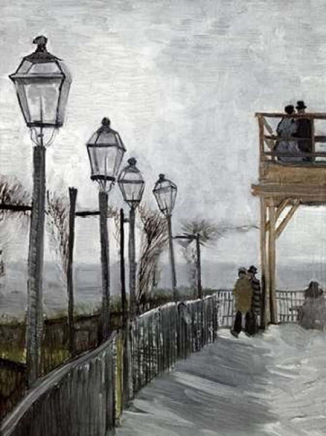 Terrace and Observation Deck at the Moulin Canvas Art - Vincent Van Gogh (18 x 24)