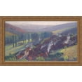 thumbnail image 1 of Terrace at Marquayrol 40x24 Large Gold Ornate Wood Framed Canvas Art by Henri Martin, 1 of 2