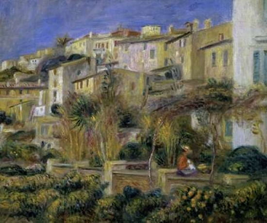 Terraces in Cagnes Canvas Art - Pierre-Auguste Renoir (24 x 24)