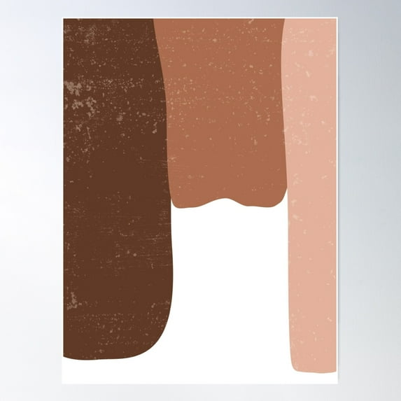 Terracotta Abstract 49 - Modern, Contemporary Art - Abstract Organic Shapes - Brown, Burnt Sienna Poster Wall Art, Modern Wall Decor For Living Room Bedroom, 8x12 UNFRAMED