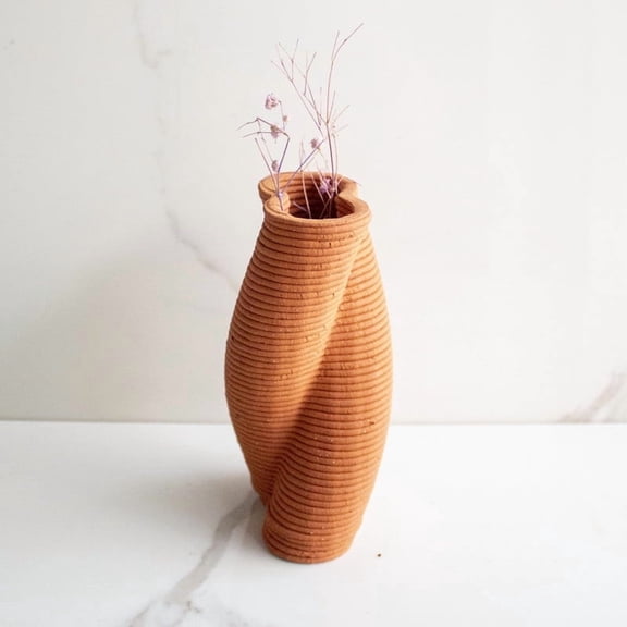 Terracotta Brown and Twisted Vase Vol 4