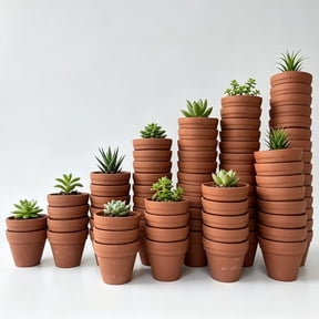 Terracotta Clay Ceramic Mini Clay Pots Succulent Nursery Pots with 80 Count
