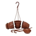 thumbnail image 1 of Terracotta Color 4.5" Hanging Baskets - 3 Pack - Removable Saucers, 1 of 1