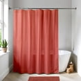 thumbnail image 1 of Terracotta Extra Long Waterproof Shower Curtain Liner 71x79 Inches, 1 of 7