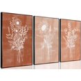 thumbnail image 1 of Terracotta Floral Canvas Wall Art Mid-Century Flowers Bouquet Pictures Vintage Farmhouse Botanical Poster Prints Abstract Floral Wall Decor for Living Room Bedroom Office Bathroom Unframed, 1 of 6