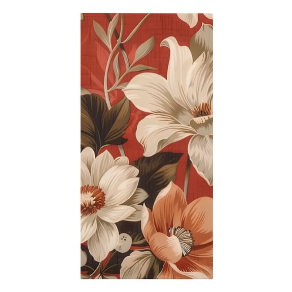Terracotta Floral Spring Botanical Flower Microfiber Beach Towel Absorbent Compact Towels for Swimming Pool Beach Travel Things for Vacation Essentials Adult Gift,61.430.3Inch