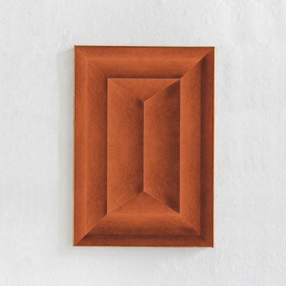 Terracotta Geometric Wall Art Print, Rust Orange Eclectic Home Decor Unframed Paper Print