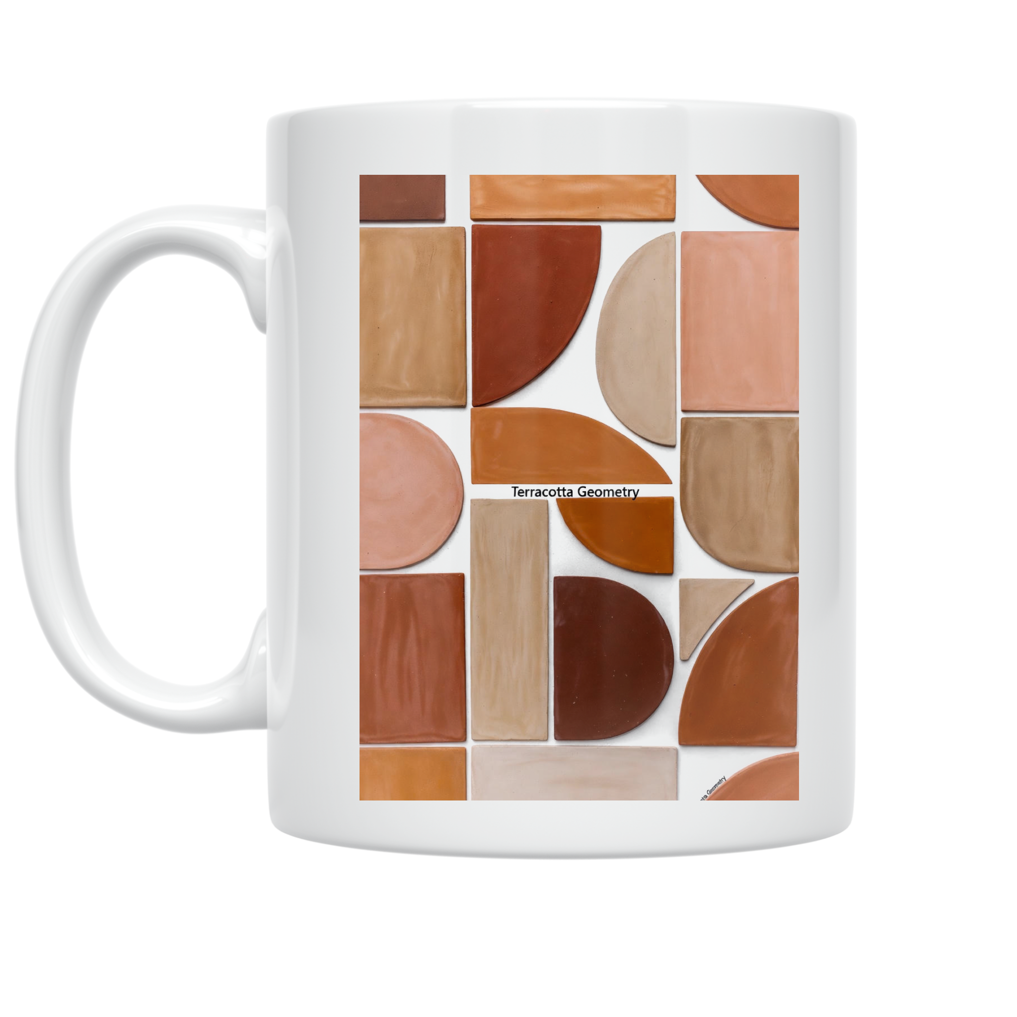 Terracotta Geometry Design Art Enthusiast 11 Oz Ceramic Coffee Mug 