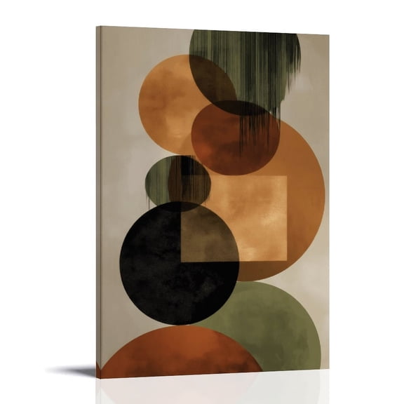 Terracotta & Green Abstract Print Poster Wall Art Canvas Aesthetic Music And Movies Decorative Painting for Living Room Bed Room