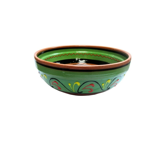 Terracotta Green, Deep Serving Dish - Hand Painted From Spain