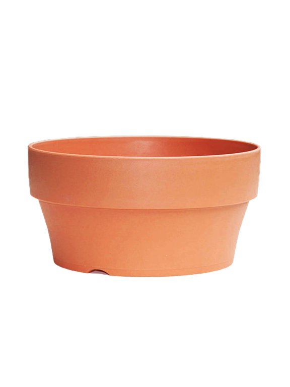 Terracotta Imitation Plastic Succulent Planter, Drainage Hole Shallow Wide Cactus Flower Pot, For Indoor Balcony Garden