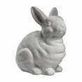 thumbnail image 1 of Terracotta Kneeling Rabbit Figurine, Washed Gray - Large, 1 of 1