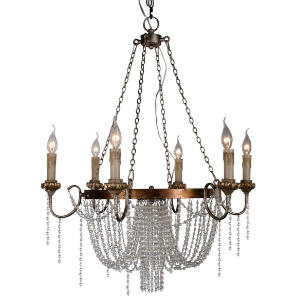 Terracotta Lighting Valentina Aged Gold Chandelier