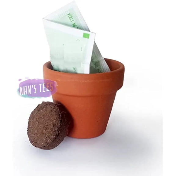 Terracotta Mini Grow Pot Kit | Assorted | Best Gardening Gifts, Favors, Weddings, Parties, Events, Trendy, Unique, Fun | Growth Guaranteed