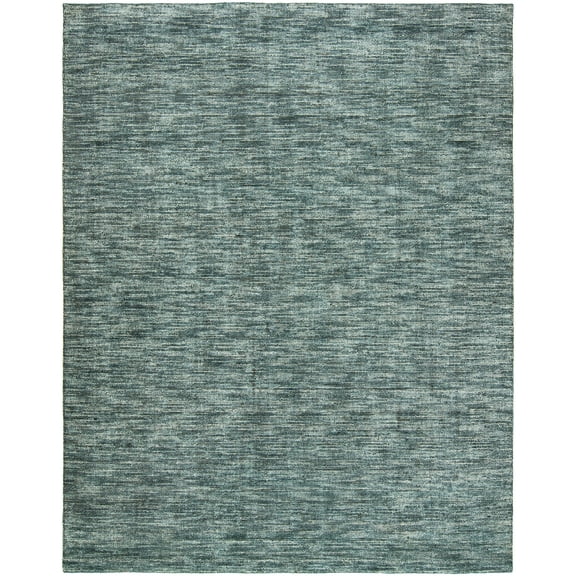 Terracotta Ocean Waves Hand Made Wool & Silketteâ„¢ Area Rug