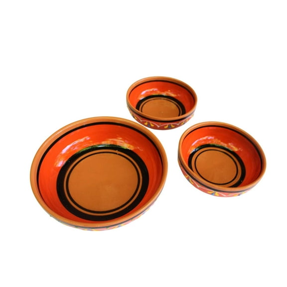 Terracotta Orange - Festive Set - Hand Painted From Spain