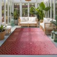 thumbnail image 1 of Terracotta Pink Mosaic Washable Living Room Rugs 5'x8', Minimalist Abstract Hexagonal Grid Gradient Washable Throw Large Area Rug Non-Slip Sturdy Edge Binding Carpet for Living Area Kitchen Office, 1 of 1