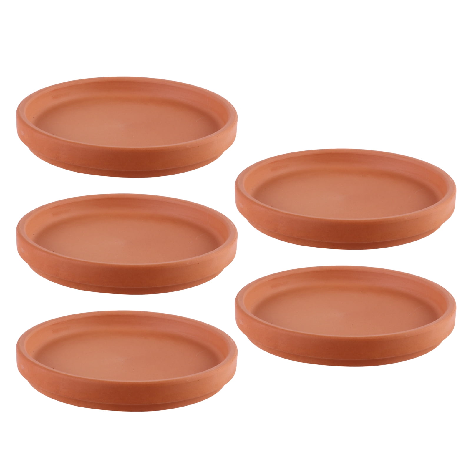 Terracotta Planter Tray Clay Pot Saucer 30cm 5 Pcs Drain Pan Round