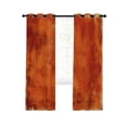 Distrees Pattern Terracotta Red Blackout Curtains 45 Inches Length, Vintage Minimalist ...