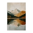 thumbnail image 1 of Stupell Industries Terracotta Reflection Abstract Mountains Canvas Wall Art, design by Petal Prints Design, 1 of 7