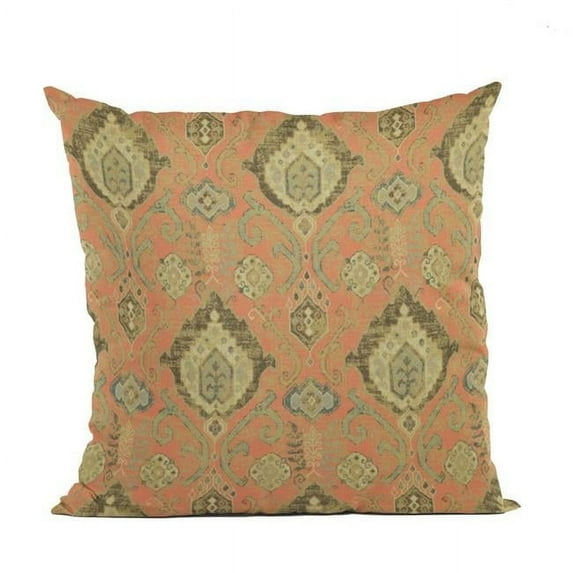 Terracotta Romero Woven Luxury Throw Pillow - 16 x 16 in.