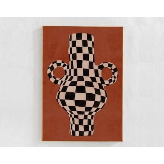 Terracotta Rust Orange Eclectic Vase Wall Art Poster, Poster Home Decor, Poster Only