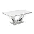 thumbnail image 1 of Terracotta Silver Faux Marble Pedestal Dining Table (Seats 6), 1 of 2