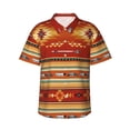thumbnail image 1 of Terracotta Southwest Hawaiian Shirts For Men, Summer Short-Sleeve Relaxed-Fit Button-Down Shirts X-Large, 1 of 1