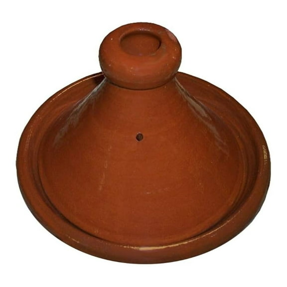 Terracotta Tagine Moroccan Cookware - 8 Inch Small Clay Pot with Lid - Traditional Cooking Pot for Stovetop & Oven - Handmade Baker for Stews & Casseroles