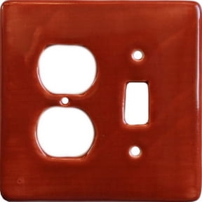 Terracotta Talavera Toggle-Outlet Switch Plate