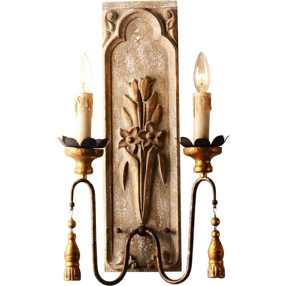 Terracotta Valentina Double Sconce with Timeless Gothic Charm