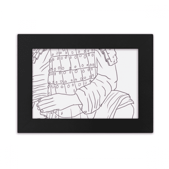 Terracotta Warrior China Chinese Drawing Desktop Photo Frame Ornaments Picture Art Painting