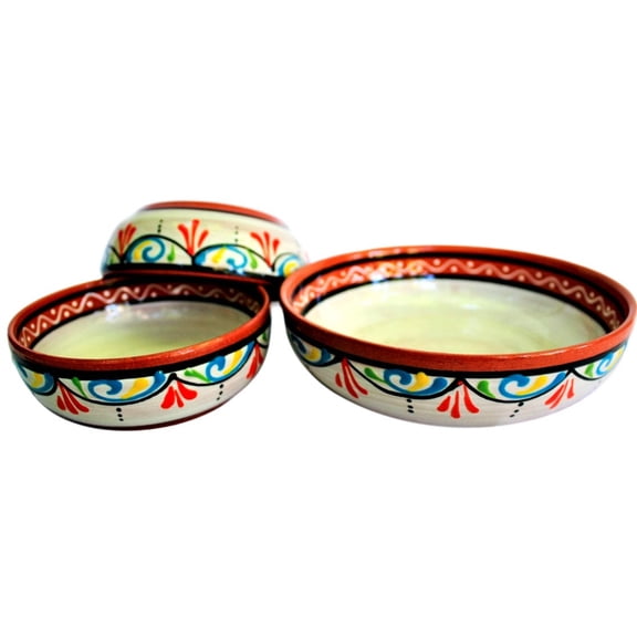 Terracotta White - Festive Dipping Set - Hand Painted From Spain