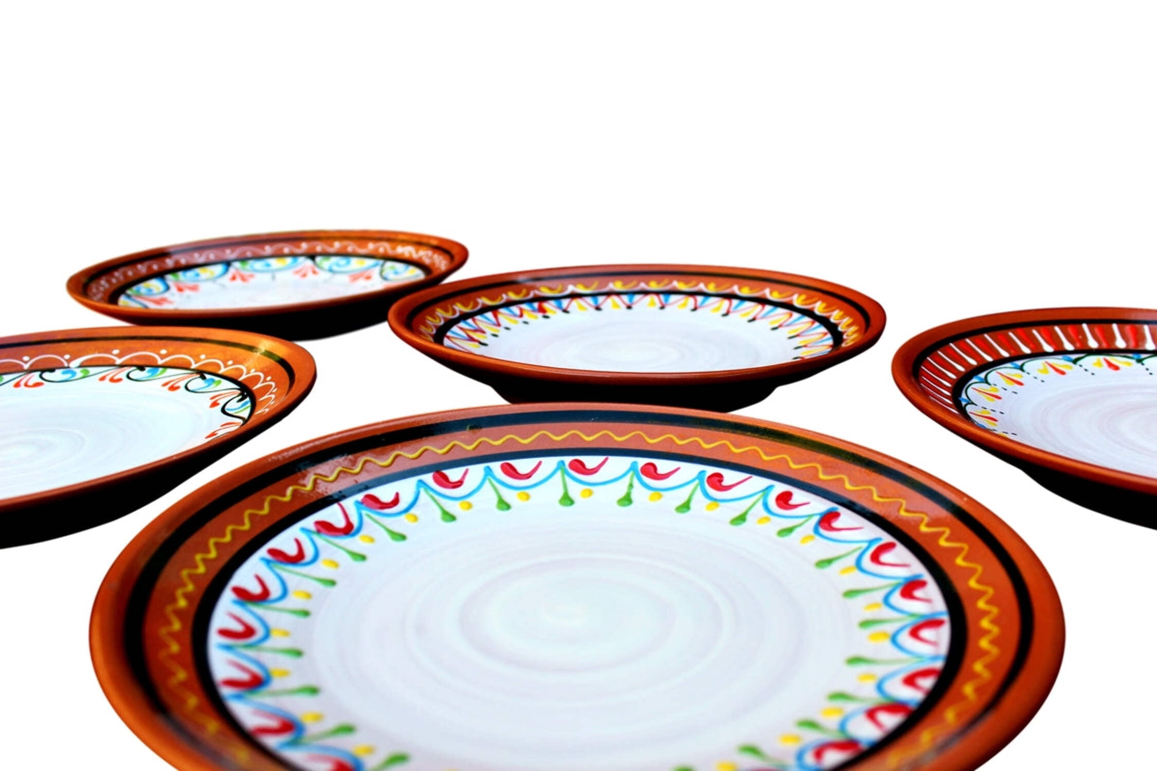 Terracotta White, Small Dinner Plates Set of Lithuania Ubuy
