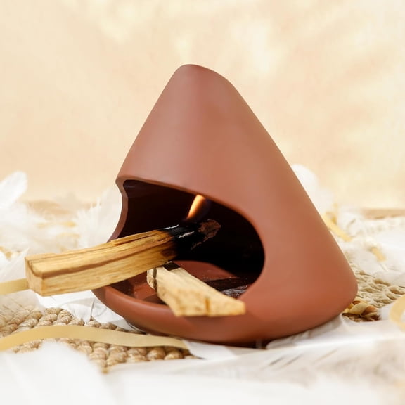 Terracotta Zongzi Palo Santo HolderElegant Sage Cone Incense Dish for Zen Meditation Altar, Energy Cleansing&Yoga SpaPerfect for Mindfulness, Aromatherapy, Stress Relief&Spiritual Decor Gift