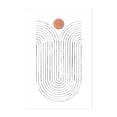 thumbnail image 1 of Terracotta circle and curved lines - Line Drawing Abstract Minimalist Geometric Modern Art Line Art Boho Pattern Unframed Wall Art Print 24 x 36 inches, 1 of 60