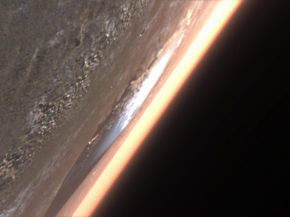 Terragen render of Olympus Mons on Mars Canvas Art - Rhys TaylorStocktrek Images (17 x 13)