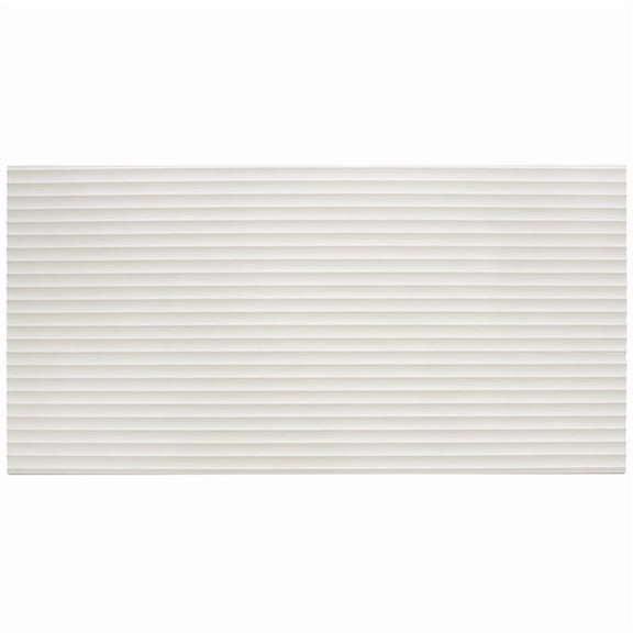 Terrain 24x48 Soft White Porcelain Large Format Fluted grooved Wall Tile (15.55 sq ft/case) - 2 Pack