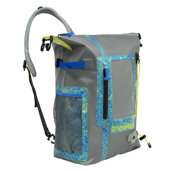 Terrain Adventure Waterproof Sling Pack, Storm Gray & Realtree MAKO Aqua Blue