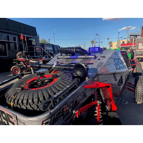 All Terrain Concepts - 30 inch Chase Series Light Bar with Blue Center | Red Turn Signals & Brake Lights | 5 Amber Strobe Patterns | L-Bracket Mount | BITD Approved | High Visibility