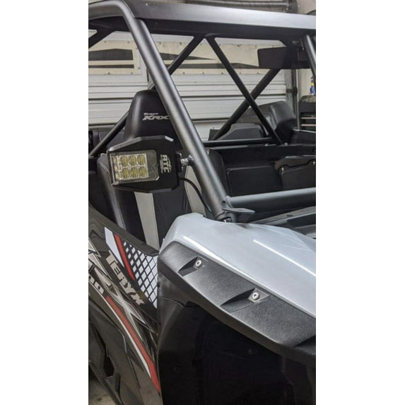 All Terrain Concepts - Ditch Light Bracket compatible with Kawasaki KRX 2000-2023 | UTV Side by Side Off-Road Race | Clean & Rigid Design | 10 Gauge Steel | Mini Crinkle Black