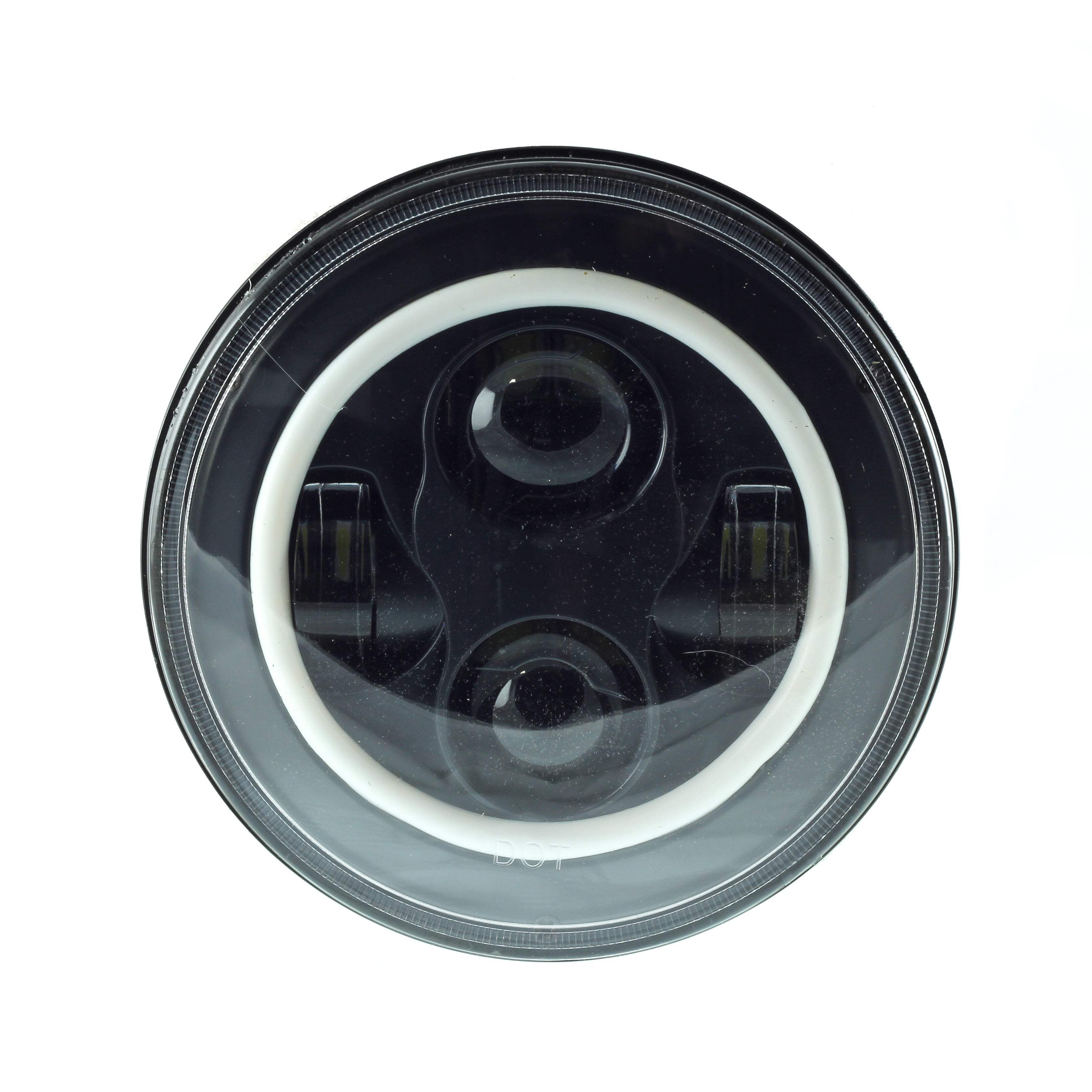 All Terrain Concepts - Dual Halo 7-inch Headlights | Illuminate Your Path with Cutting-Edge LED Technology | Set of Two | High Intensity CREE LEDs | Amber and White Halo Options | Built-in LED Canbus