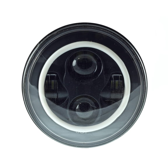 All Terrain Concepts - Dual Halo 7-inch Headlights | Illuminate Your Path with Cutting-Edge LED Technology | Set of Two | High Intensity CREE LEDs | Amber and White Halo Options | Built-in LED Canbus