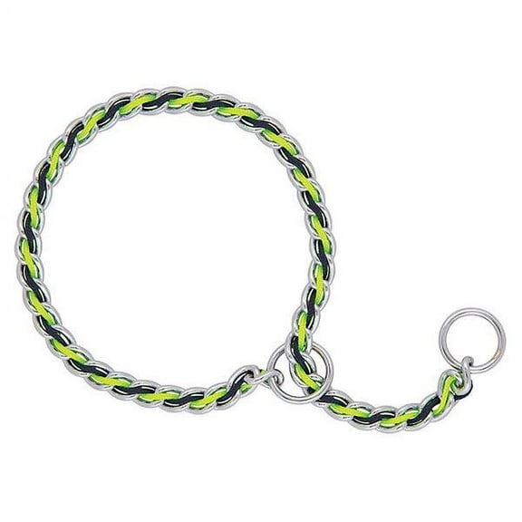 Terrain D.O.G. Laced Chain Slip Collar, 3.5mm x 22", Lime & Navy