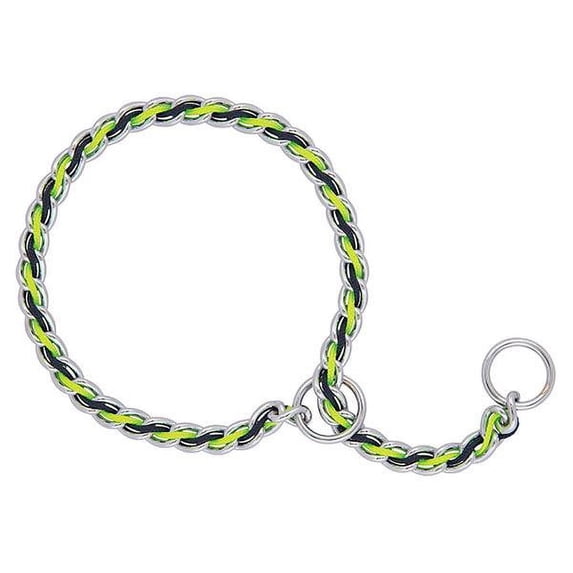 Terrain D.O.G. Laced Chain Slip Collar, 3.5mm x 20", Lime & Navy