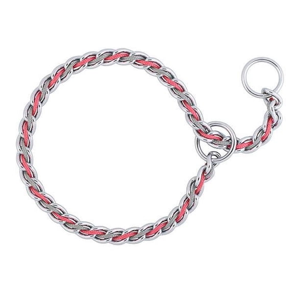 Terrain D.O.G. Laced Chain Slip Collar, 3.9mm x 24", Pink & Grey
