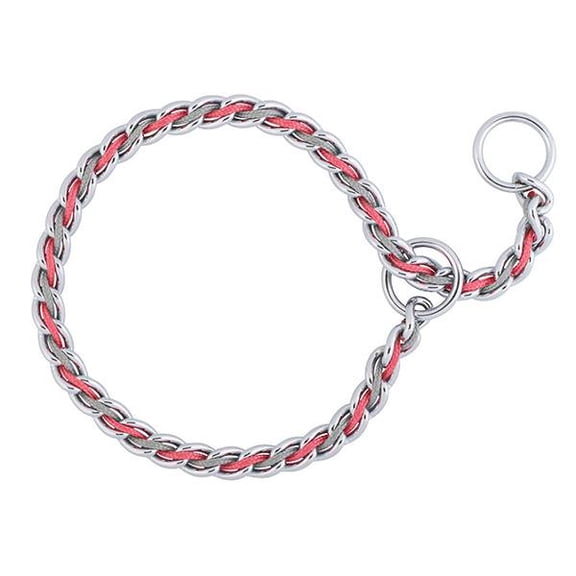 Terrain D.O.G. Laced Chain Slip Collar, 3.9mm x 26", Pink & Grey
