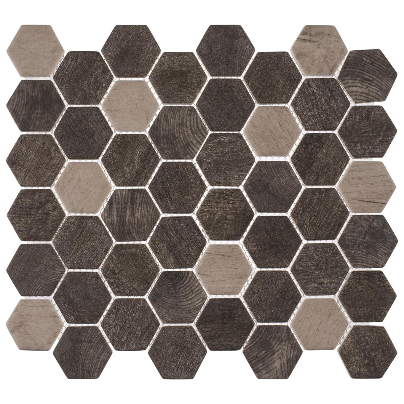 Rhine Hexagon Matte Glass Mosaic Tile for Bathroom and Shower