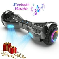 All Terrain Self-Balance Scooter for Kids with Bluetooth,Sunderwell 6.2 mph Electric Scooter Go Kart,8 Miles,165 lbs capacity,LED Light,Perfect Gift(Black)