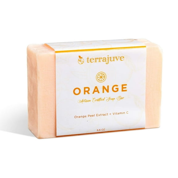Terrajuve Large Bar Soap, Moisturizing, Shea Butter & Orange, 6.6 oz